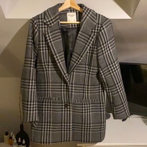 Abercrombie short double breast wool dad coat